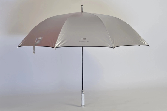 Golf Straight Windproof Umbrella для гибкой настройки цепочки поставок в титановом серебре