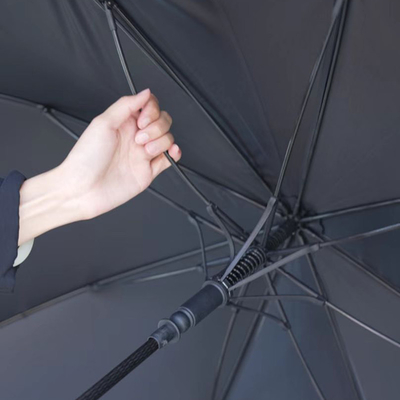 Golf Straight Windproof Umbrella для гибкой настройки цепочки поставок в титановом серебре
