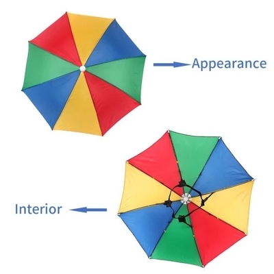 Защита от ультрафиолетовых лучей от солнца Custom Logo Printing Head Hat Shape Umbrella для взрослых и детей