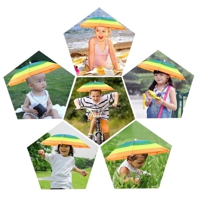 Защита от ультрафиолетовых лучей от солнца Custom Logo Printing Head Hat Shape Umbrella для взрослых и детей