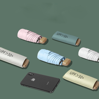 Путешествуйте в стиле с Super Mini Pocket Anti UV Umbrella Золотые металлические стекловолокнистые ребра