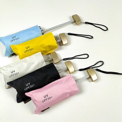 Путешествуйте в стиле с Super Mini Pocket Anti UV Umbrella Золотые металлические стекловолокнистые ребра