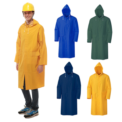 OXFORD CLOTH на заказ водонепроницаемая толстая тяжелая PVC полиэстер взрослый желтый плащ