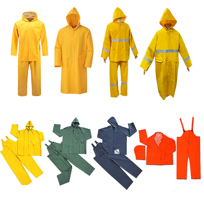 OXFORD CLOTH на заказ водонепроницаемая толстая тяжелая PVC полиэстер взрослый желтый плащ