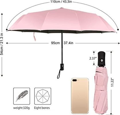 Металлический вал Розовый туристический зонтик для женщин Солнцезащитный зонтик Легкий автоматический открывающийся
