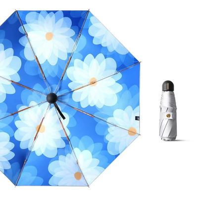 Титаново-серебряный цветочный зонтик для взрослых и корпоративных подарков