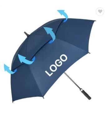Контроль полуавтоматический все в одной функции пользовательский логотип зонтик для гольфа с большим навесом