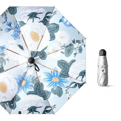 Титаново-серебряный цветочный зонтик для взрослых и корпоративных подарков