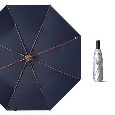 3 Складные серебряные титановые зонтики для корпоративных подарков Ультрафиолетовая защита портативная прочная