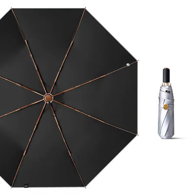 3 Складные серебряные титановые зонтики для корпоративных подарков Ультрафиолетовая защита портативная прочная