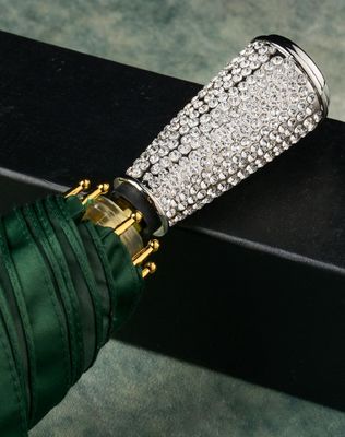 Ручное управление Бриллиантовый вставка ручка 3 сложные зонтики Уникальные зонтики для дождя для женщин