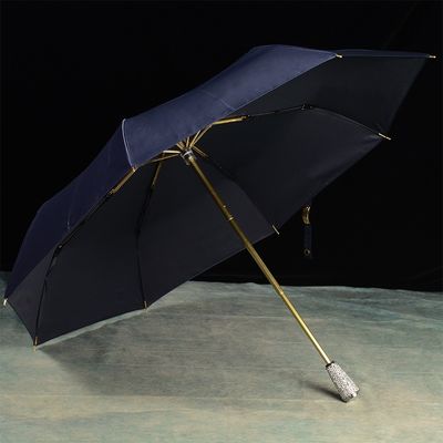 Ручное управление Бриллиантовый вставка ручка 3 сложные зонтики Уникальные зонтики для дождя для женщин