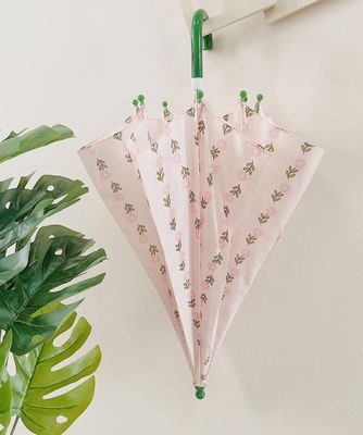 Классический детский длинный зонтик идеально подходит для девочек школы и повседневных нужд Розовый