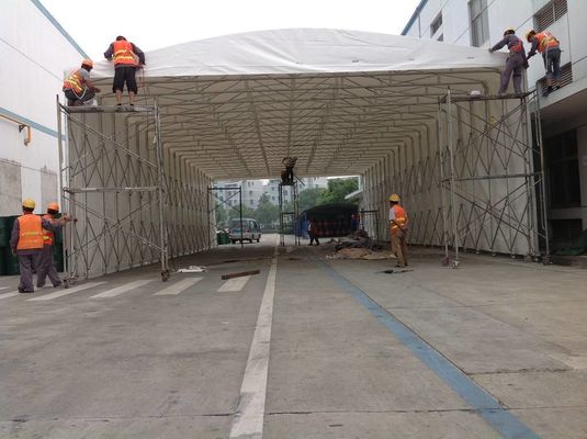 Продолжительность жизни около 10 лет Наружное мероприятие Большой склад Телескопический передвижной колесный тент