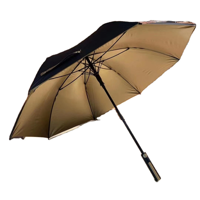 X103 190T PG UV Protect Золотое покрытие ветроустойчивый зонтик для гольфа для рекламы