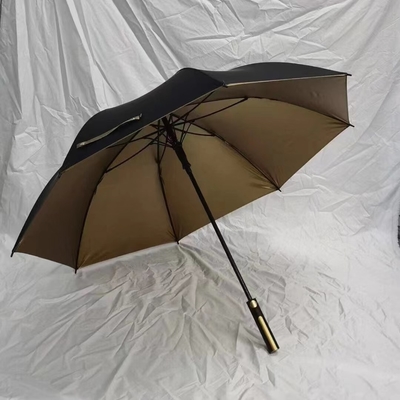 X103 190T PG UV Protect Золотое покрытие ветроустойчивый зонтик для гольфа для рекламы