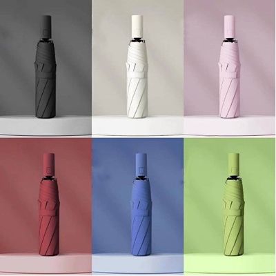 Мужчины и женщины компактные трижды складываемые стекловолоконные рамки Солнечный УФ зонтик для путешествий