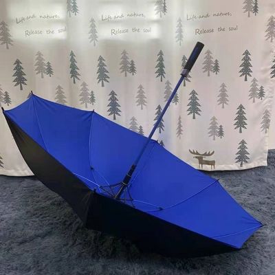 Классический дизайн прямой зонтик для гольфа с автоматическим открытием и черным покрытием из стекловолокна