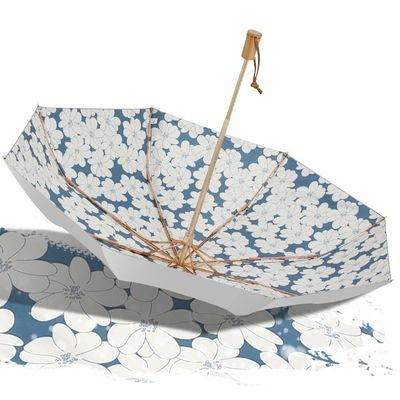 Титановый серебряный клеевой зонтик для защиты от ультрафиолетового солнца и сопротивления ветру