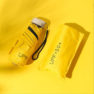 5 сложных зонтиков с пользовательским логотипом Виниловый портативный ручной контроль Ультрафиолетовой защиты