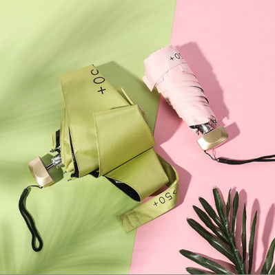 Девчонки Мини карманный зонтик на заказ напечатанный логотип 5 сложных виниловых УФ-защита солнечный зонтик