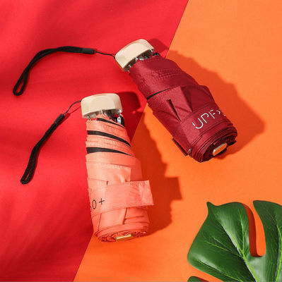 Девчонки Мини карманный зонтик на заказ напечатанный логотип 5 сложных виниловых УФ-защита солнечный зонтик