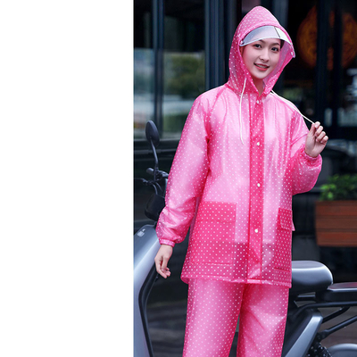 RAINWEAR для женщин Личный дождевой шторм Мотоцикл Электрическое транспортное средство Интегрированный рабочий костюм