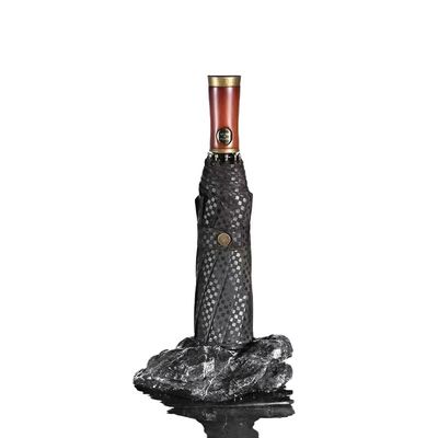 Автоматический складной мужской деревянный зонтик с массивным деревянным валом и ретро дизайном