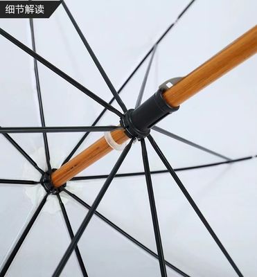 На заказ цветные зонтики в Испании с длинной стекловолокнистой рамой и деревянной ручкой