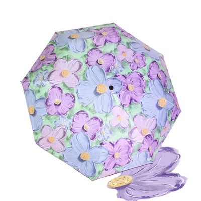 Logo Print 3 Fold Авто солнечный зонтик для модного путешествия и защиты от дождя