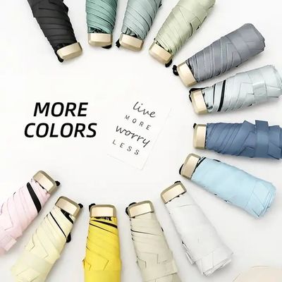 Пять Fold 6k UV солнечный зонтик мини складной карманный зонтик подарок с 87 см открытым диаметром