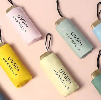 Пять Fold 6k UV солнечный зонтик мини складной карманный зонтик подарок с 87 см открытым диаметром