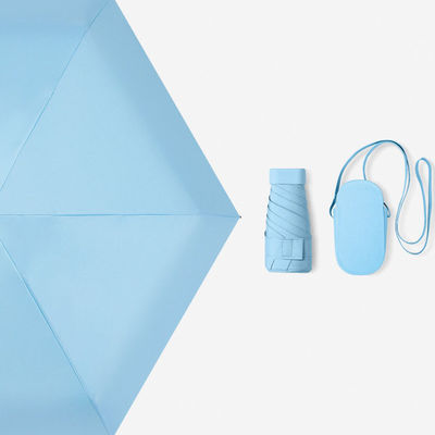 Золотой металлический стекловолокно ребра плоские 6 костей 6 складки зонтик для защиты от ветра и дождя