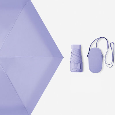 Золотой металлический стекловолокно ребра плоские 6 костей 6 складки зонтик для защиты от ветра и дождя