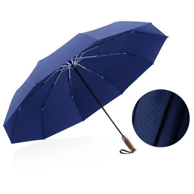 Бизнес трехслойный укрепленный ветроустойчивый зонтик с 25 дюймовой большой поверхностью зонтика