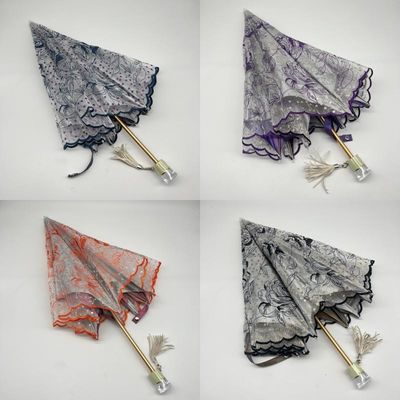 Шампань для взрослых с вышитой розовой полосой с ветростойкой функцией и легким дизайном