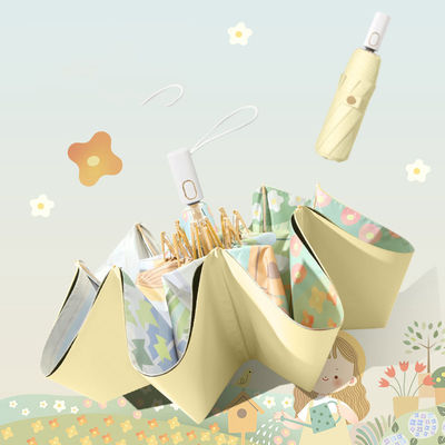 Минималистский дизайн стиль зонтики Автоматический двойной слой солнечный зонтик для защиты от УФ