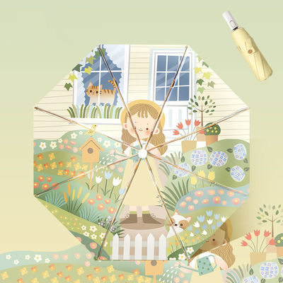 Минималистский дизайн стиль зонтики Автоматический двойной слой солнечный зонтик для защиты от УФ