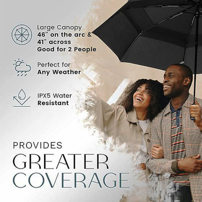 Настроенный логотип Двойной складной зонтик один клик Открытый туристический зонтик для рекламы Подарок