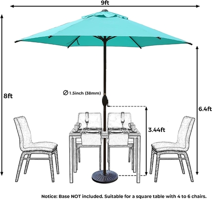 Custom Logo Print Umbrella Factor Модный патио зонтик с лоскутами и солнцезащитным укрытием