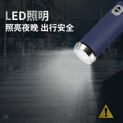 Путешественная реклама Custom Logo Print LED Umbrella с автоматически открытым минималистическим дизайном