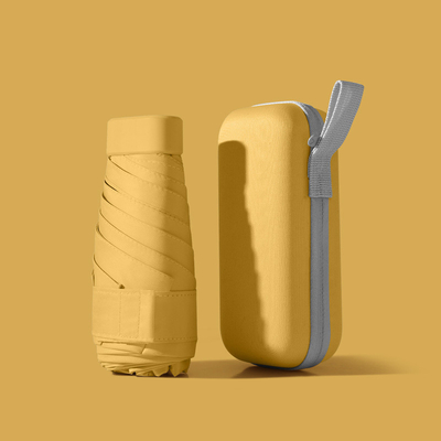 Оптовая Mini Umbrella UV Block 6 сложной картонной сумки с зонтиком легко носить двойной использованный крошечный зонтик